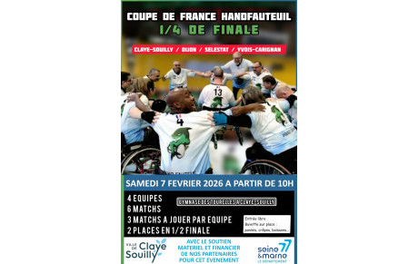 Les quarts de finale de la Coupe de France de hand fauteuil à Claye-Souilly